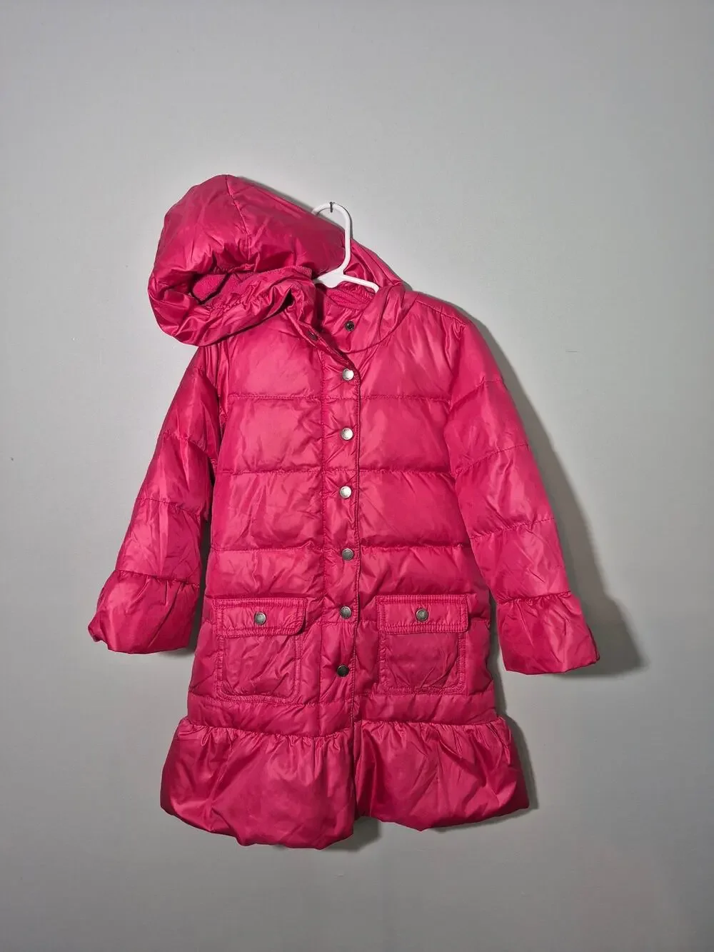 Baby Gap 2011 Toddler Girls Pink Down Puffer Coat Hooded Winter Jacket Size 5T